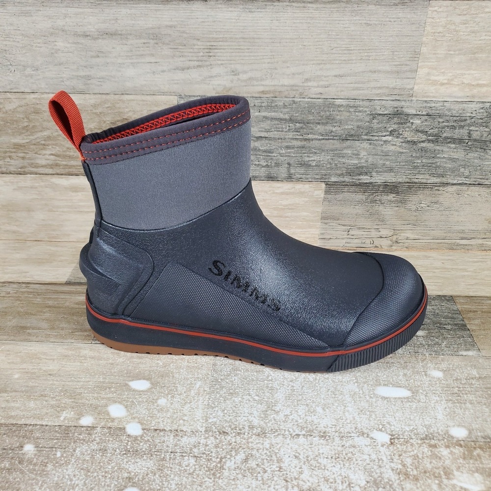 Simms Challenger 7" Boots Mens Sz 9 Slip On Mid Top Boot Waterproof Slate NWOB